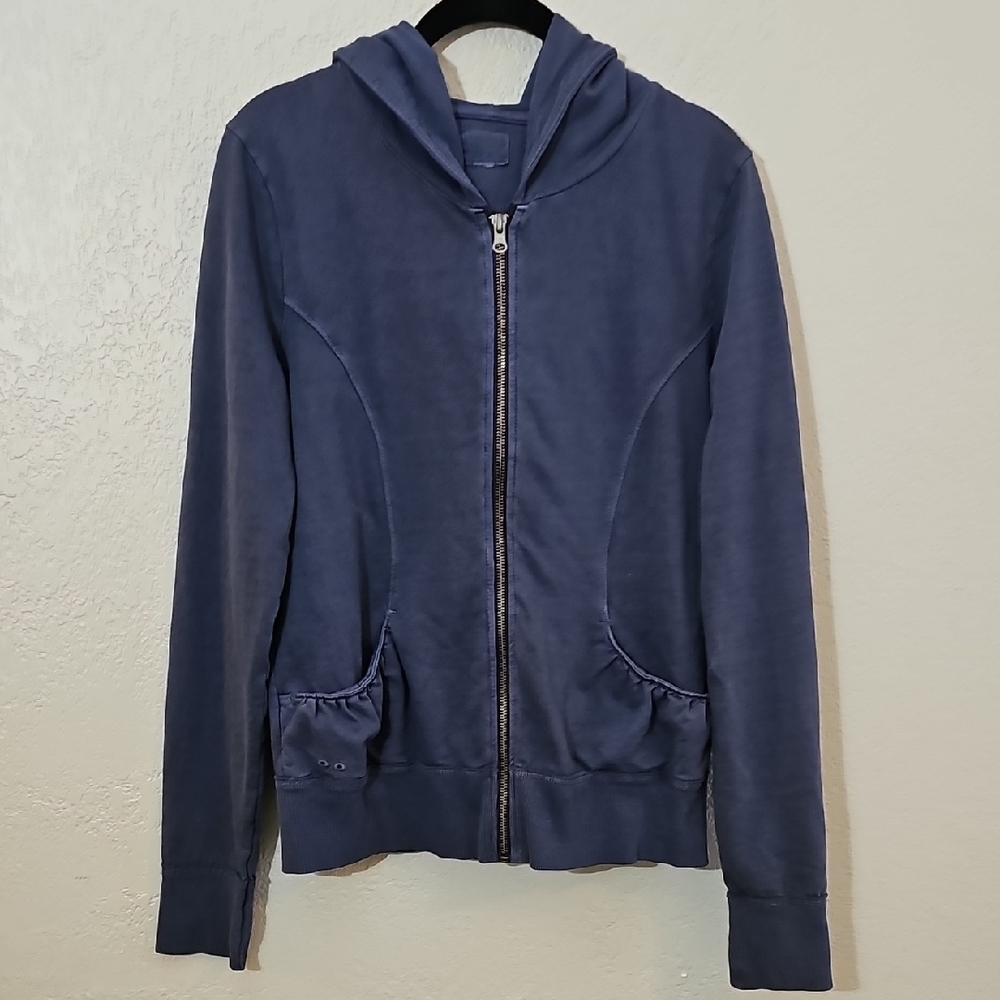 Converse Zip-Up Hooded Jacket Navy Blue Womens No Size Tag